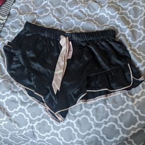 Black Victorias Secret Satin Sleep Shorts